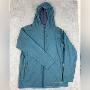 Free Fly Bamboo Thermal Fleece Hoodie Men's Size L Full Zip Up Hooded Sweatshirt